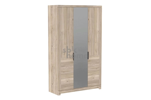 ЮТА шкаф 3-х дверный с комбинированными дверьми (дуб мария)