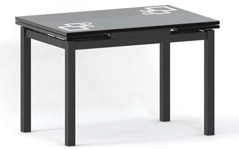 ДАЛАСИ-2 КВАДРО стол раскладной 120/180 см (стекло)
