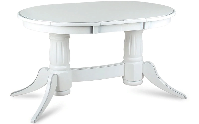 LEVOX T1 стол раскладной 135/175 см (белый с серебром)