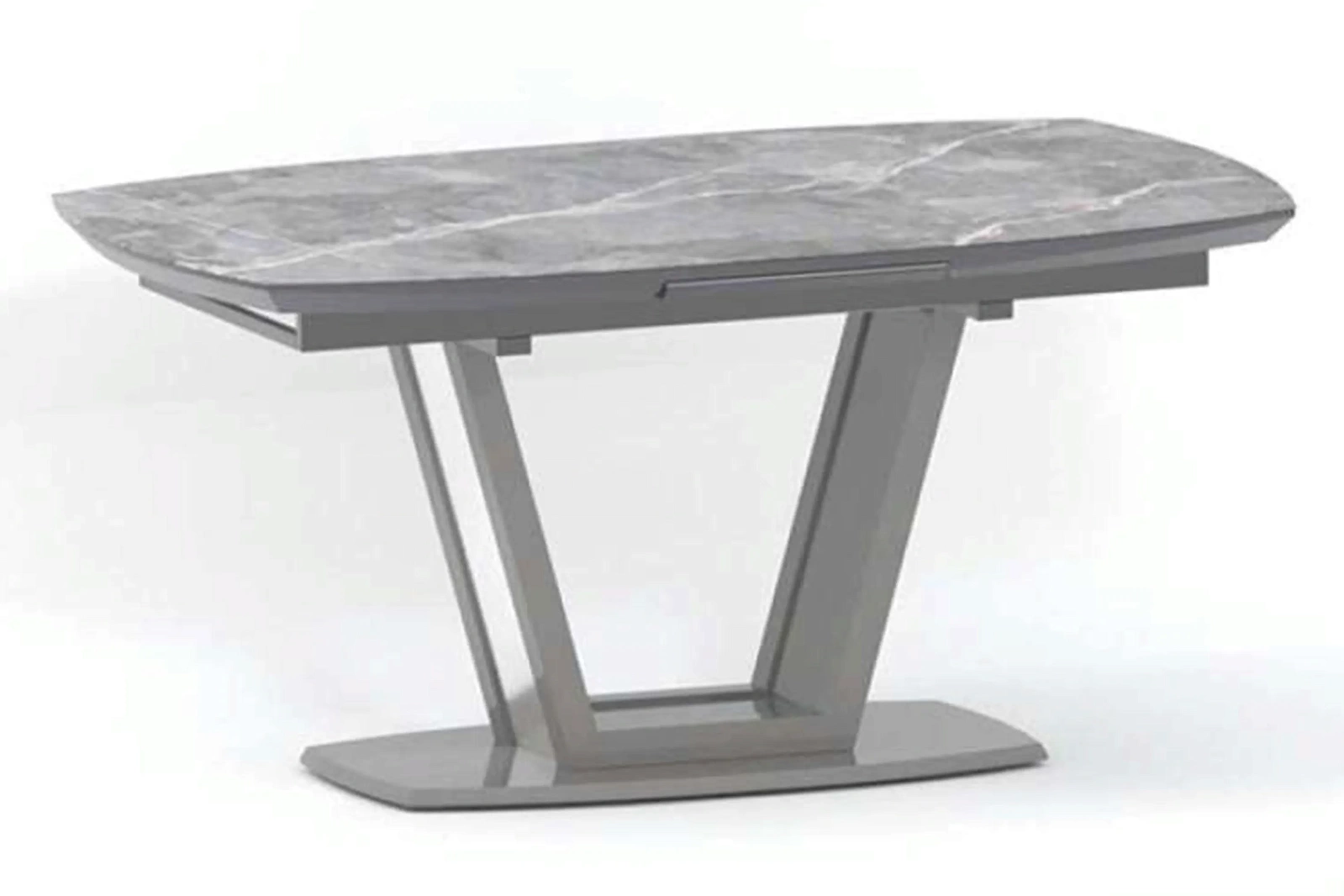МИЛАНДОР стол раскладной 160/200 см (серая керамика)