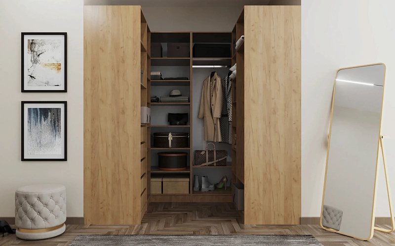 LEVOX гардеробная система шкафов 175/230 см (дуб крафт золотой)
